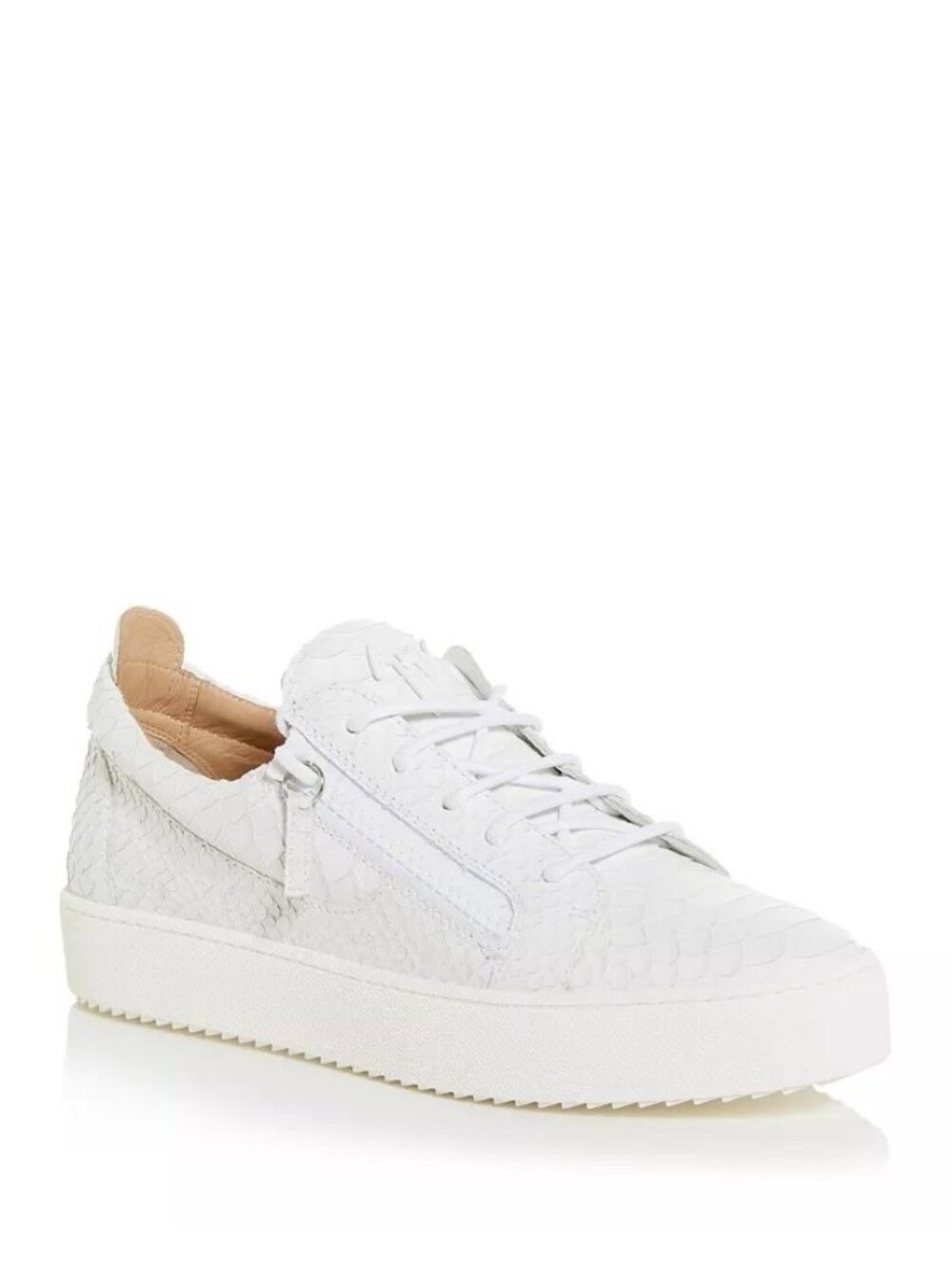 Giuseppe Zanotti Mens Rigolia Scarpa LeatherLow Top Sneakers Bianco Size 7 NWB